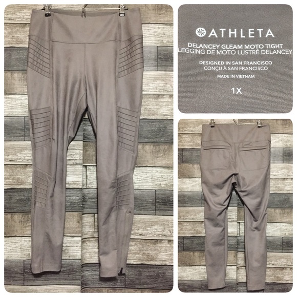 Athleta Pants - Athleta Delancy Gleam Moto Tight